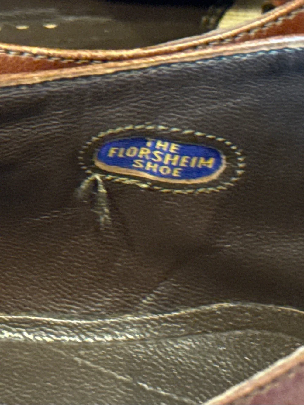 Florsheim Brown Leather Cap-Toe Oxfords